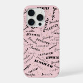 Aangepast naamtypografiepatroon iPhone hoesje (Achterkant)