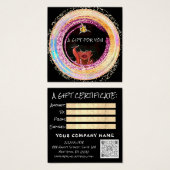 Aangepast Nail Hair Makeup QR Code Logo Gold Vierkante Visitekaartjes (Voorkant /achterkant)