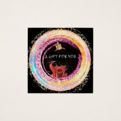 Aangepast Nail Hair Makeup QR Code Logo Gold Vierkante Visitekaartjes (Voorkant)