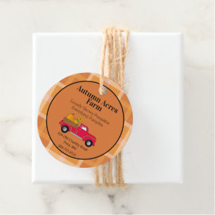 Aangepast najaar Herfst Boerderij Labels ophangen