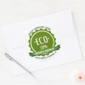 Aangepast natuurlijk biologisch groen milieuproduc ronde sticker (Envelop)
