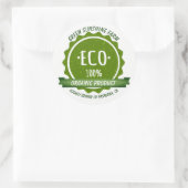 Aangepast natuurlijk biologisch groen milieuproduc ronde sticker (Tas)