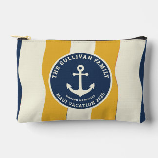 Aangepast nautisch anker familie vakantie retro ba etui
