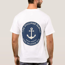 Aangepast nautisch anker familie vakantie retro ba