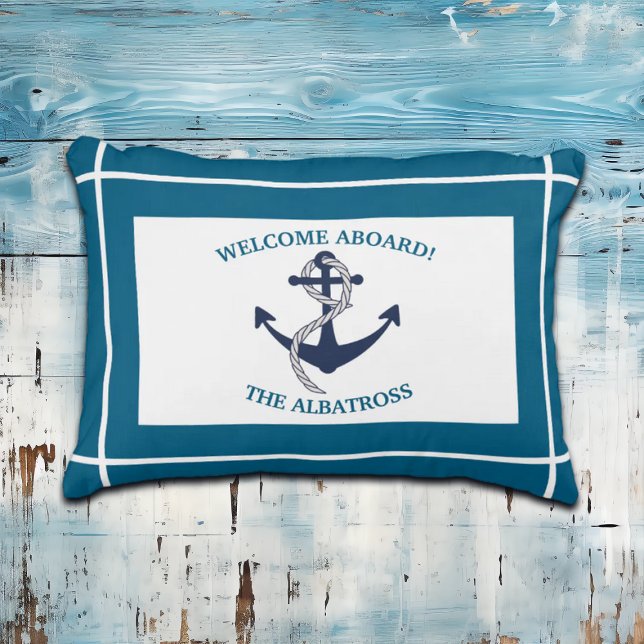 Aangepast Nautisch Patroon Bootanker Accent Kussen (Creator heeft geüpload)