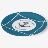 Aangepast Nautisch Patroon Bootanker Papieren Bordje (Gekanteld)