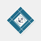 Aangepast Nautisch Patroon Bootanker Servet (Hoek)