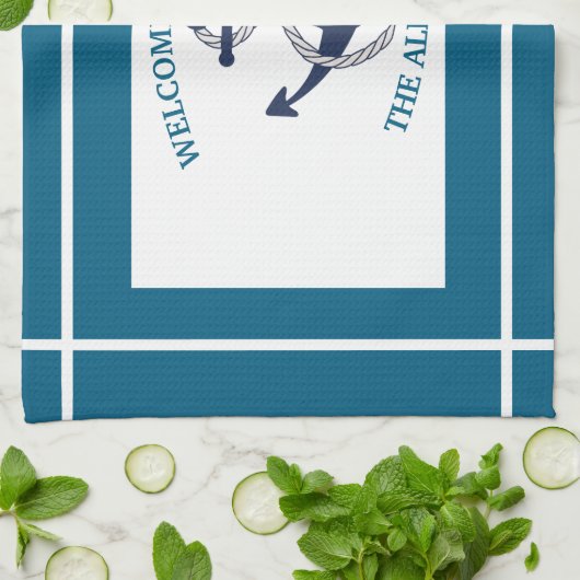 Aangepast Nautisch Patroon Bootanker Theedoek (Gevouwen)