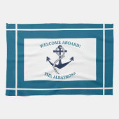 Aangepast Nautisch Patroon Bootanker Theedoek (Horizontaal)