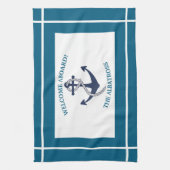 Aangepast Nautisch Patroon Bootanker Theedoek (Verticaal)