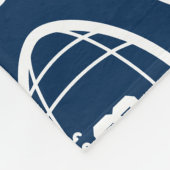 Aangepast Navy Blue en White Football Pattern Fleece Deken (Hoek)