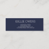 Aangepast Navy Blue Photo Afstuderen Invoegen Naam Contactkaartje (Achterkant)