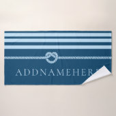 Aangepast! Navy Rope Knot Custom Bath Towel Badhanddoek (Badhanddoek)