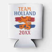 Aangepast Nederlands Vlag Sinaasappel Leeuw Team N Blikjeskoeler (Voorkant)