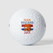 Aangepast Nederlands Vlag Sinaasappel Leeuw Team N Golfballen (Voorkant)