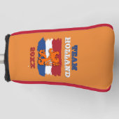 Aangepast Nederlands Vlag Sinaasappel Leeuw Team N Golfheadcover (Voorkant)