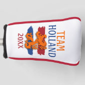 Aangepast Nederlands Vlag Sinaasappel Leeuw Team N Golfheadcover (Voorkant)