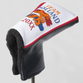 Aangepast Nederlands Vlag Sinaasappel Leeuw Team N Golfheadcover (3/4 voorkant)