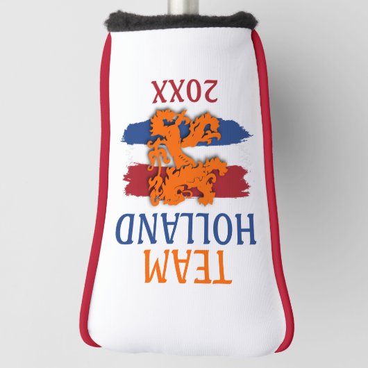 Aangepast Nederlands Vlag Sinaasappel Leeuw Team N Golfheadcover (Draai 90)
