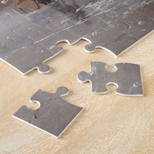 Aangepast Nederlands winterlandschapsolie schilder Legpuzzel (Zijkant)