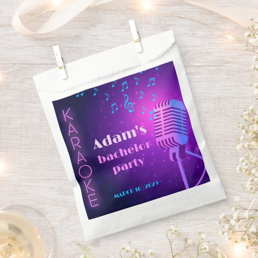 Aangepast Neon Karaoke Avond Verjaardagsfeest Voor Bedankzakje (Geknipt)