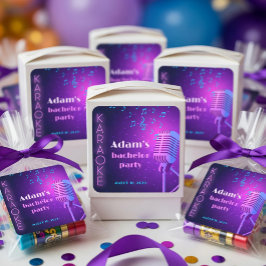 Aangepast Neon Karaoke Avond Verjaardagsfeestje vo Vierkante Sticker