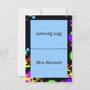 Aangepast, Neon Paint, Tafel, Escort Kaarten