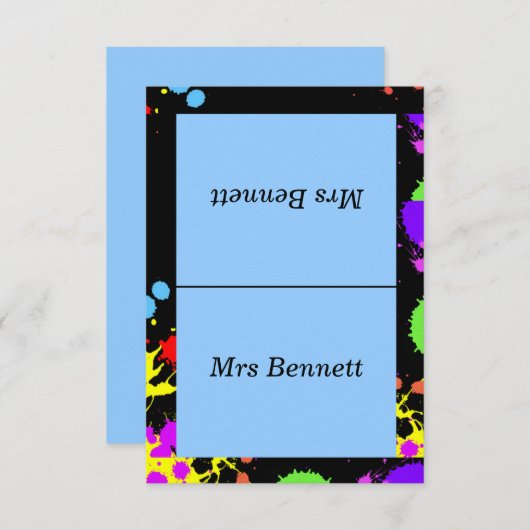 Aangepast, Neon Paint, Tafel, Escort Kaarten (Voorkant / Achterkant)