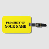 Aangepast neongeel bezit van bagagelabels (Voorkant (horizontaal))