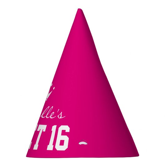 Aangepast neonroze SWEET 16 petten op feestdag Feesthoedjes (Rechts)
