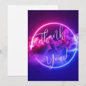 Aangepast neonteken Roze en Paarse wolken leeg Kaart (Voorkant / Achterkant)