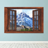 Aangepast nepvenster canvas afdruk (Insitu (Houten vloer))