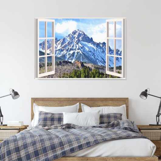 Aangepast nepvenster canvas afdruk (Insitu (Slaapkamer))