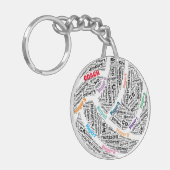 Aangepast Netball Team Acryl Sleutelhanger (Voorkant Links)