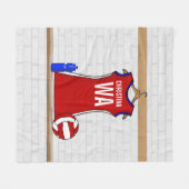 Aangepast netball-uniform fleece deken (Voorkant (Horizontaal))