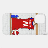 Aangepast netball Uniform Red met blauw en wit Case-Mate iPhone Case (Achterkant (horizontaal))
