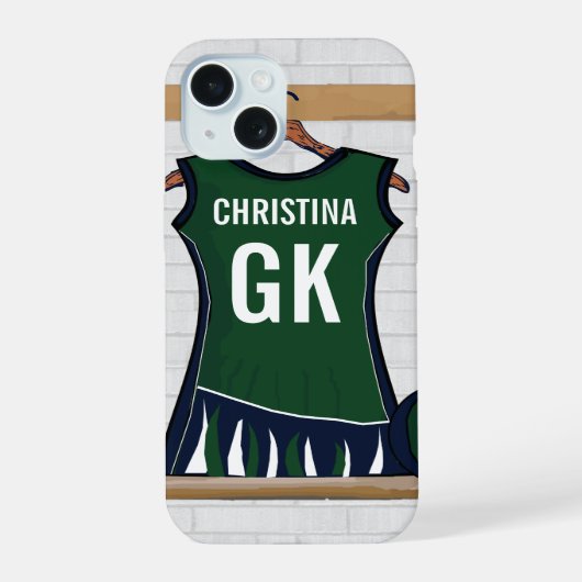 Aangepast netbaluniform iPhone 15 case (Achterkant)