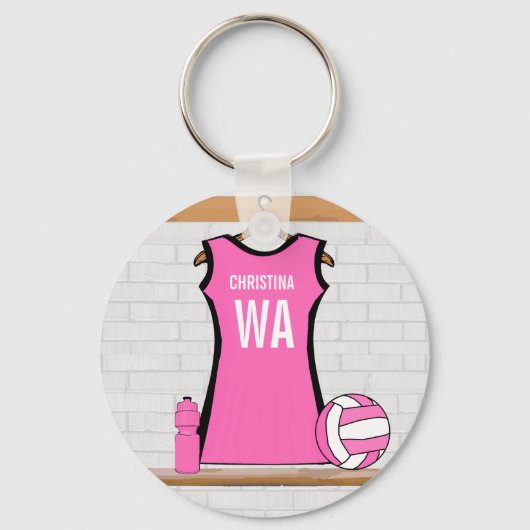 Aangepast netbaluniform sleutelhanger (Achterkant)
