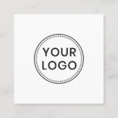 Aangepast netwerk voor sociale media-pictogrammen  vierkante visitekaartje (Achterkant)