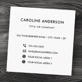 Aangepast netwerk voor sociale media-pictogrammen  vierkante visitekaartje