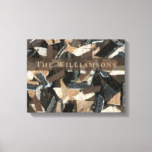 Aangepast Neutraal Abstract Strepen Patchwork Aspe Canvas Afdruk