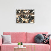 Aangepast Neutraal Abstract Strepen Patchwork Aspe Canvas Afdruk (Insitu (Woonkamer))