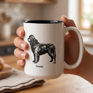 Aangepast Newfoundland hondenras Tweekleurige Koffiemok