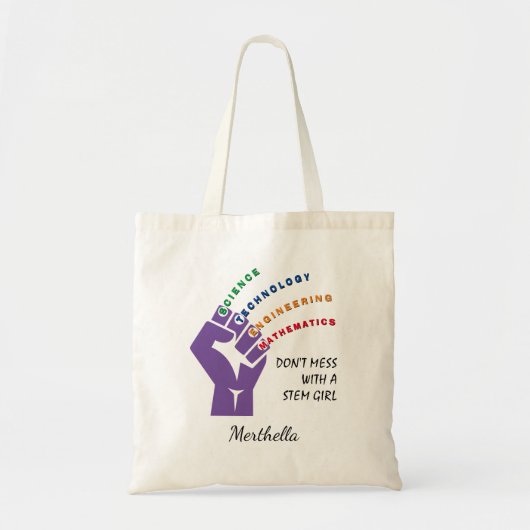 AANgepast NIET MEER MET STEM GIRL Tote Bag (Voorkant)