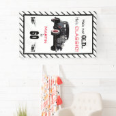 Aangepast niet-oude klassieke auto  verjaardag spandoek (Insitu)