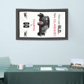 Aangepast niet-oude klassieke auto  verjaardag spandoek (Beurs)