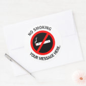 Aangepast Niet Roken Ronde Sticker (Envelop)