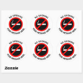 Aangepast Niet Roken Ronde Sticker (Vel)