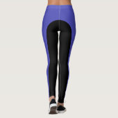 Aangepast Niet Stoppen Twee Tone Blauw En Zwart Leggings (Achterkant)