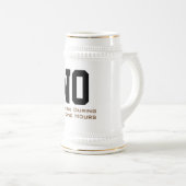 Aangepast niet werken tijdens Drink uren grappig Bierpul (Voorkant rechts)